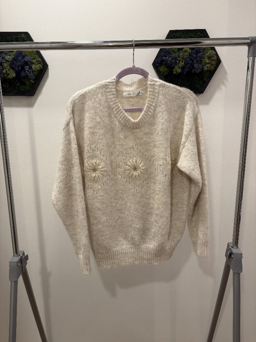 Cream Daisy Sweater